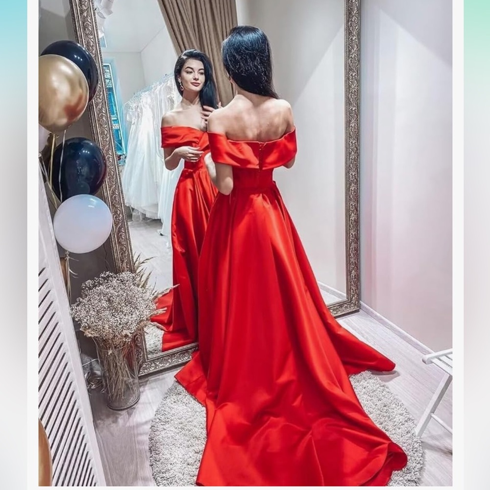 Off the shoulder prom dress - Picture 2 of 15